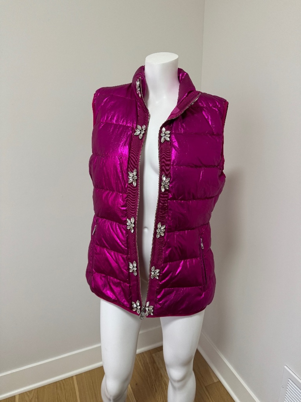 NWT Glamourpuss Vest BARBIE pink  fuchsia so cute! Size L